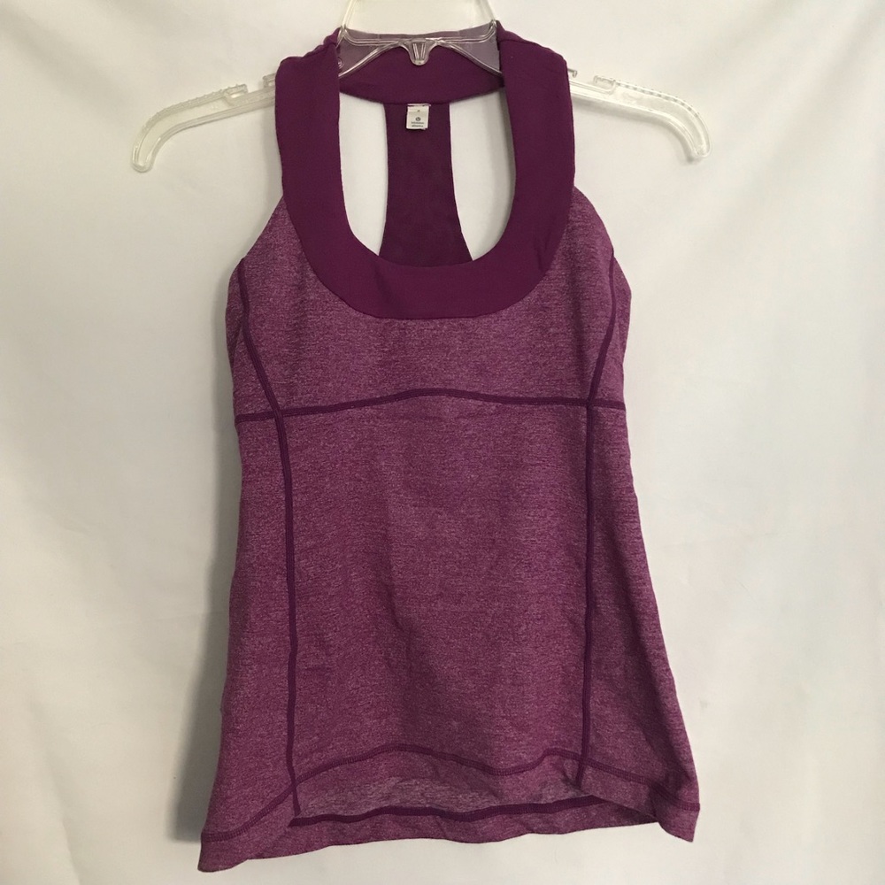 Lululemon purple swoop neck yoga tank
